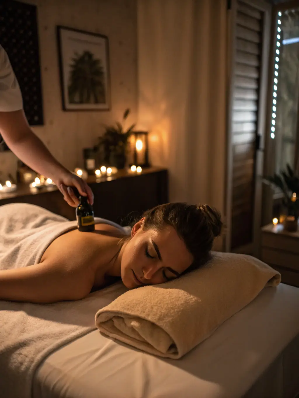 A tranquil image of a client receiving a traditional Thai facial massage, emphasizing the use of gentle techniques for skin rejuvenation at LotusWellness.co.nz.